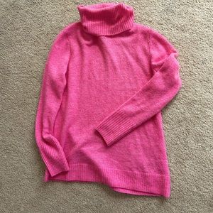 GAP Oversize Pink Turtleneck Sweater